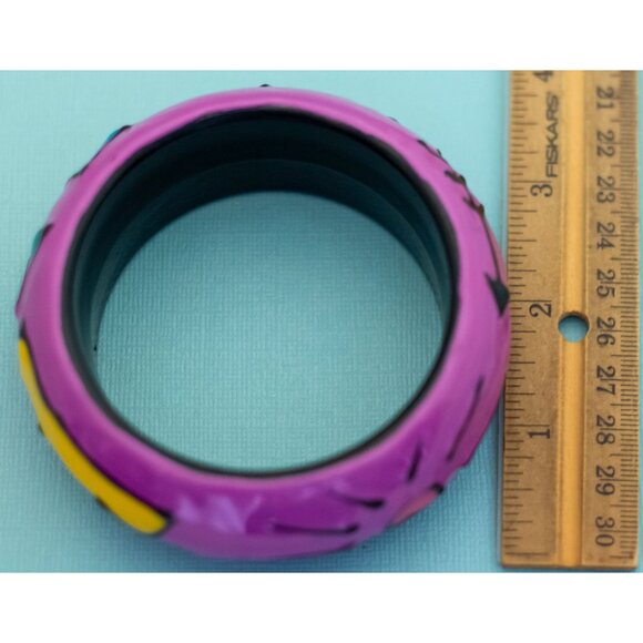 7 inch, Vintage Sun Arrows Purple Band Bangle - EX9 - Picture 3 of 3